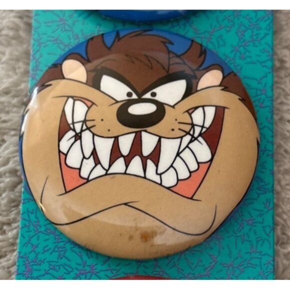 Looney Tunes Collector Buttons Bugs Bunny Taz Tweety Sylvester Vintage 1994 - Picture 3 of 6